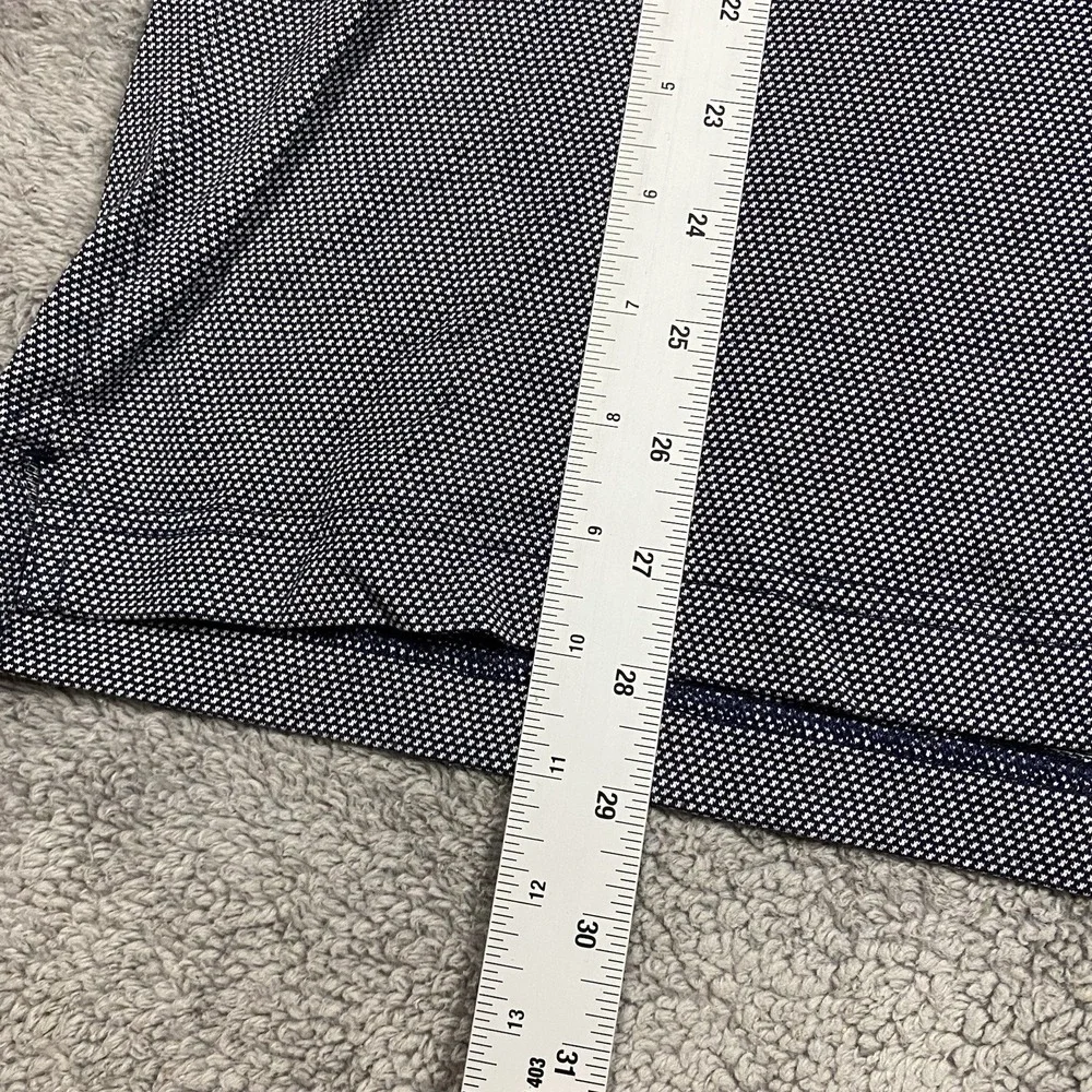 Banana Republic Slim Fit Polo Mens XXL Navy Pattern Buttons Short Sleeve